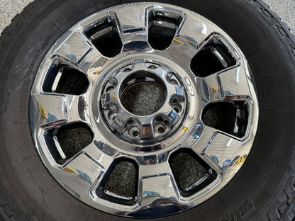 2023-2026 Ford F-250 F-350 Chrome Wheels Rims 20x8 Set Tires Bridgestone 275/65/20