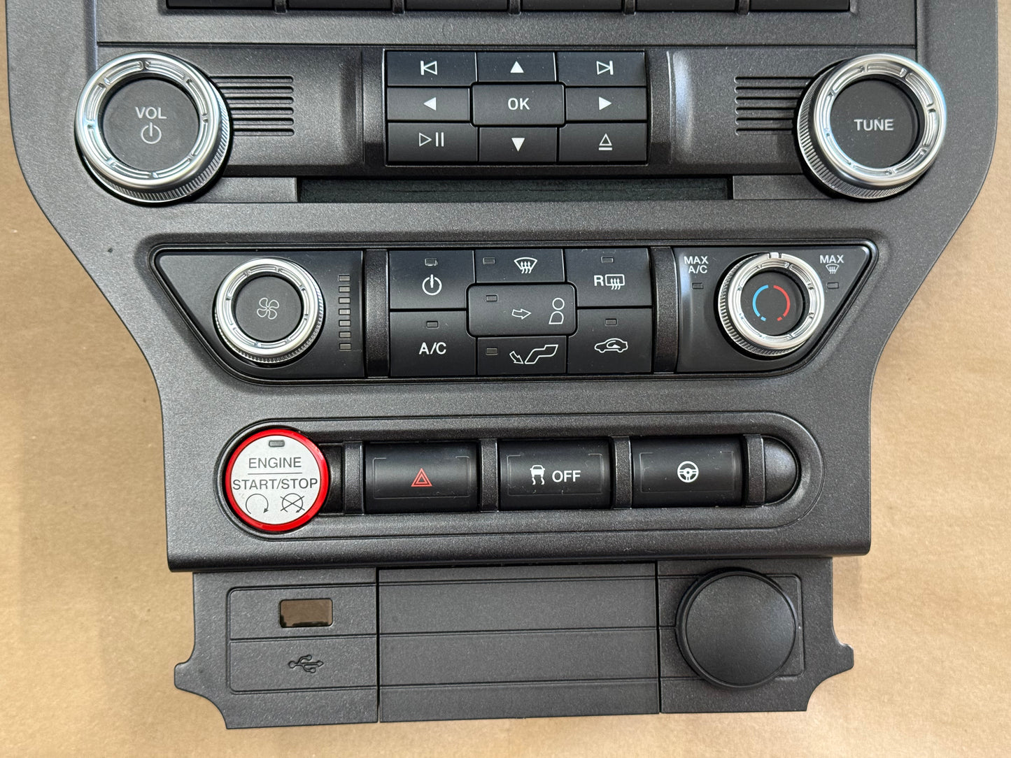 2015-2017 Ford Mustang GT Face Plate Radio Trim Piece