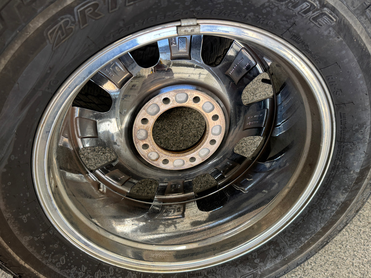2023-2026 Ford F-250 F-350 Chrome Wheels Rims 20x8 Set Tires Bridgestone 275/65/20