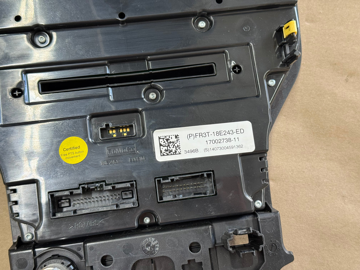2015-2017 Ford Mustang GT Face Plate Radio Trim Piece