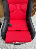 2015-2023 Ford Mustang Corbeau FX1 Pro Racing Seats Seat Brackets Black/Red