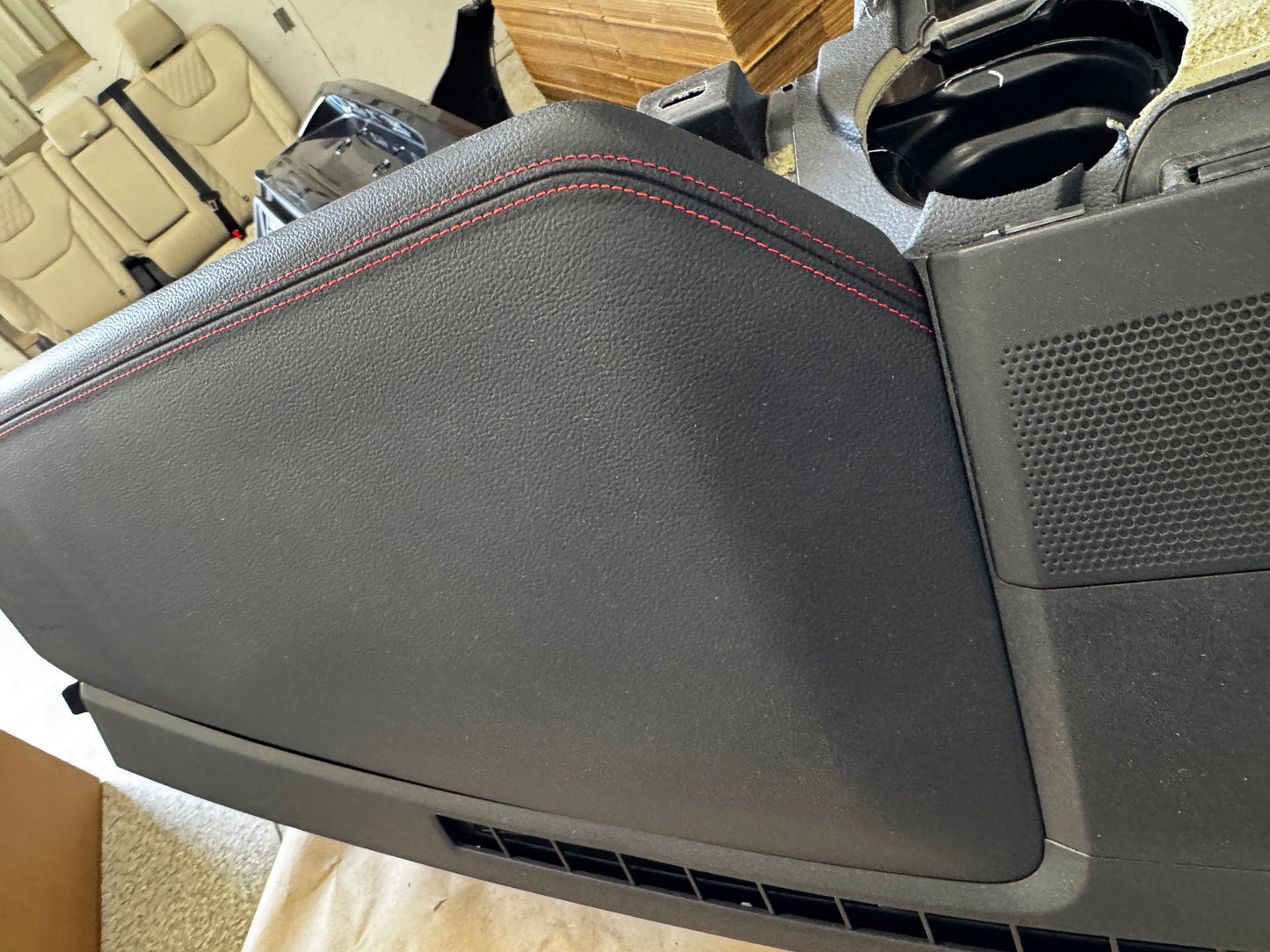 2018-2023 Ford Mustang GT 5.0 Leather Dash Pad Frame "Red Stitch"
