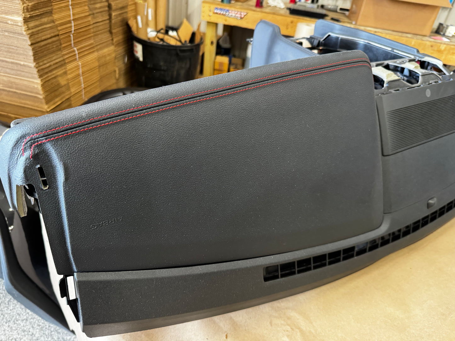 2018-2023 Ford Mustang GT 5.0 Leather Dash Pad Frame "Red Stitch"