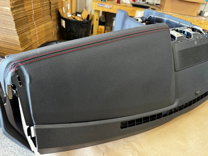 2018-2023 Ford Mustang GT 5.0 Leather Dash Pad Frame "Red Stitch"