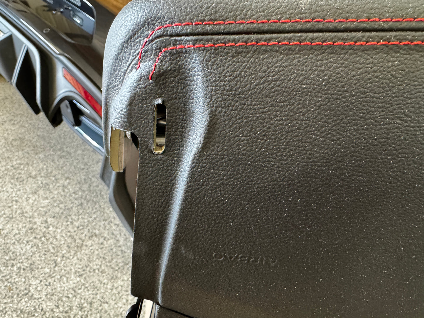 2018-2023 Ford Mustang GT 5.0 Leather Dash Pad Frame "Red Stitch"