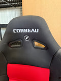 2015-2023 Ford Mustang Corbeau FX1 Pro Racing Seats Seat Brackets Black/Red