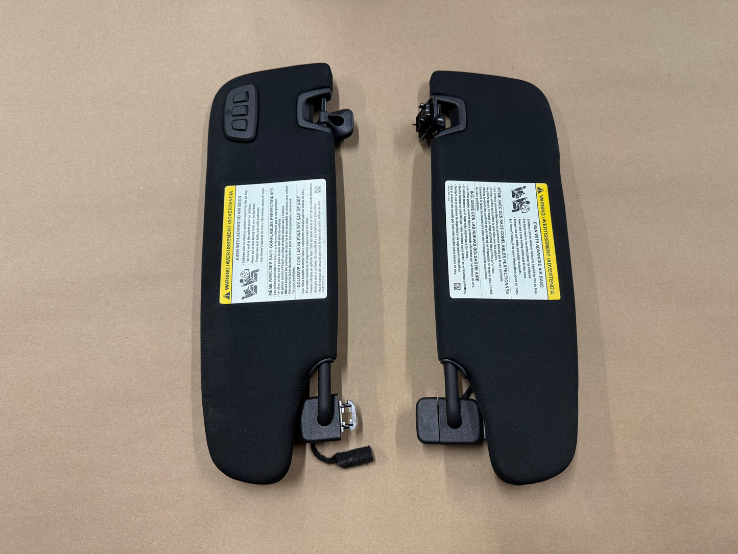 2015-2023 Ford Mustang Coupe Sun Visors Pair "Home Link"