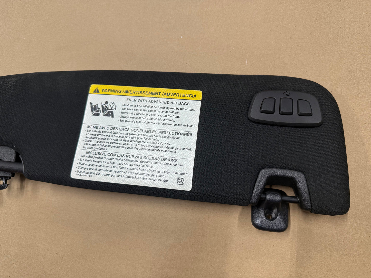 2015-2023 Ford Mustang Coupe Sun Visors Pair "Home Link"