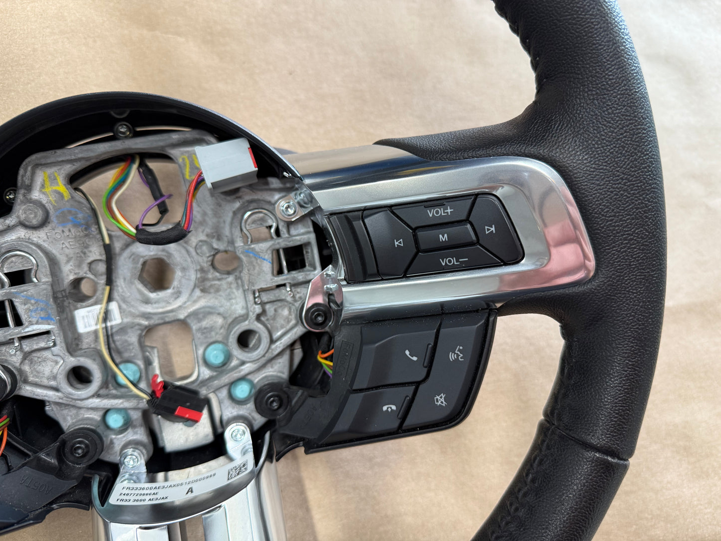 2015-2017 Ford Mustang GT Leather Steering Wheel "Manual"