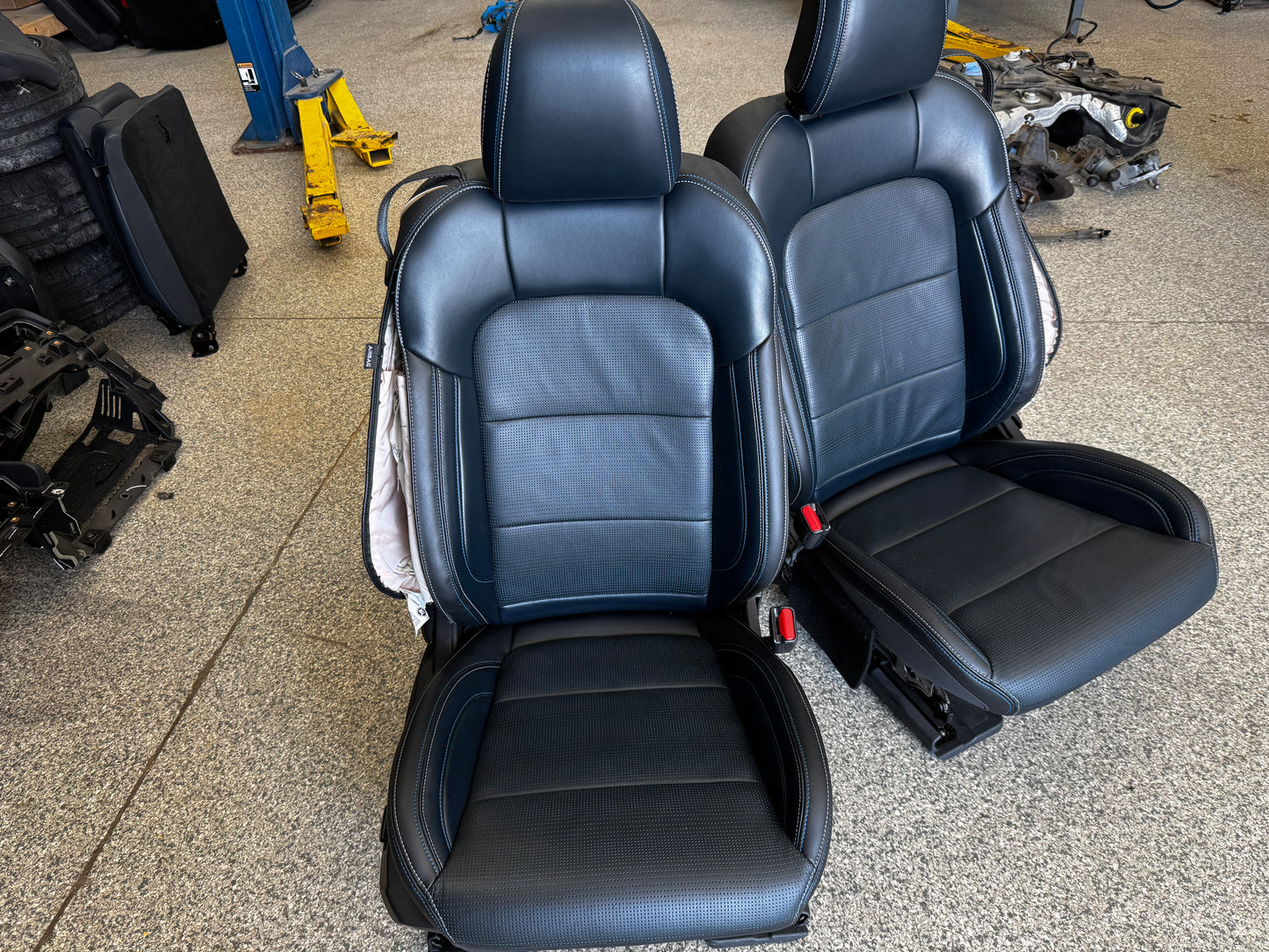 2024-2026 Ford Mustang California Special Seats Blue Leather Heated Cooled