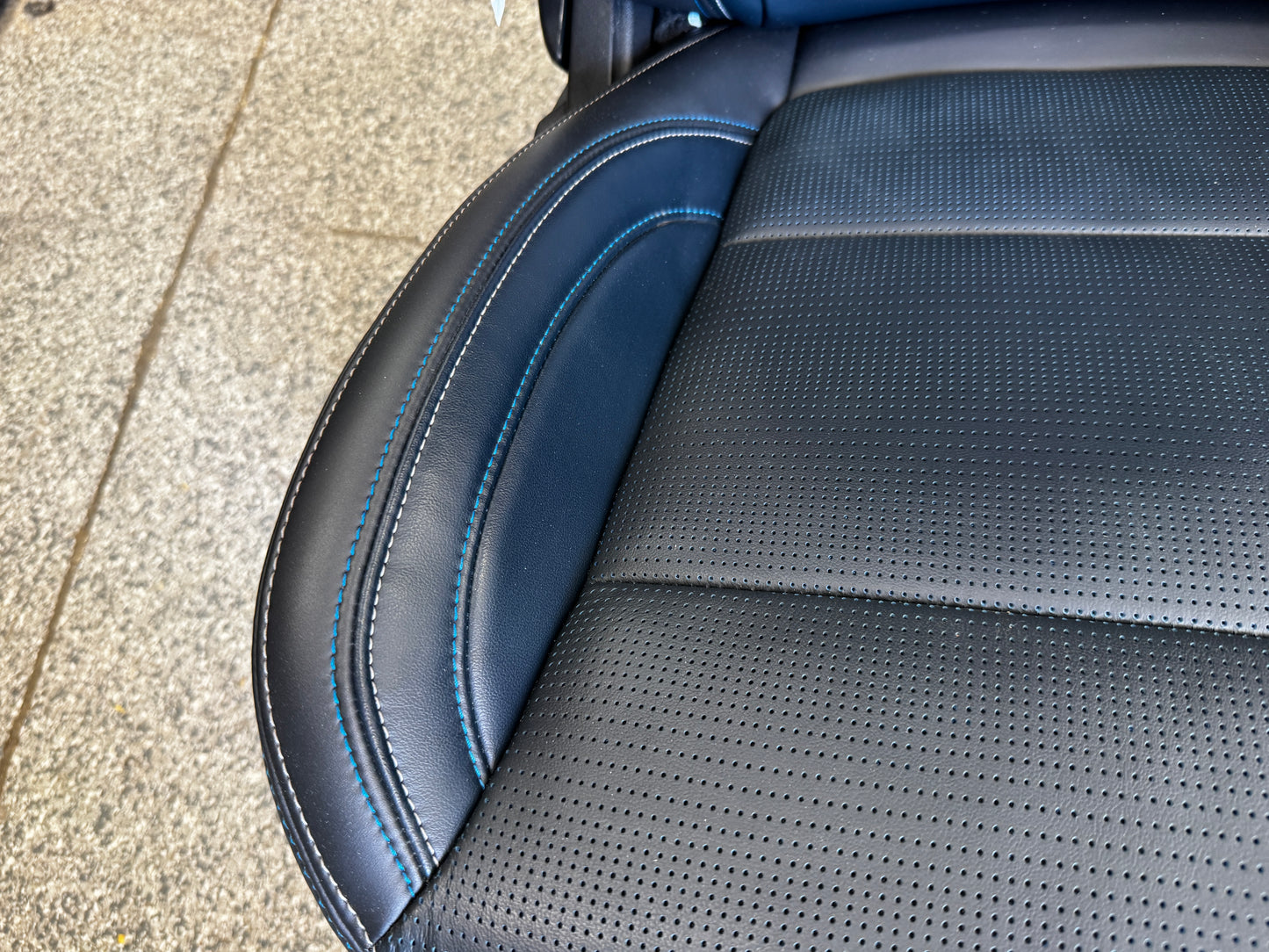 2024-2026 Ford Mustang California Special Seats Blue Leather Heated Cooled