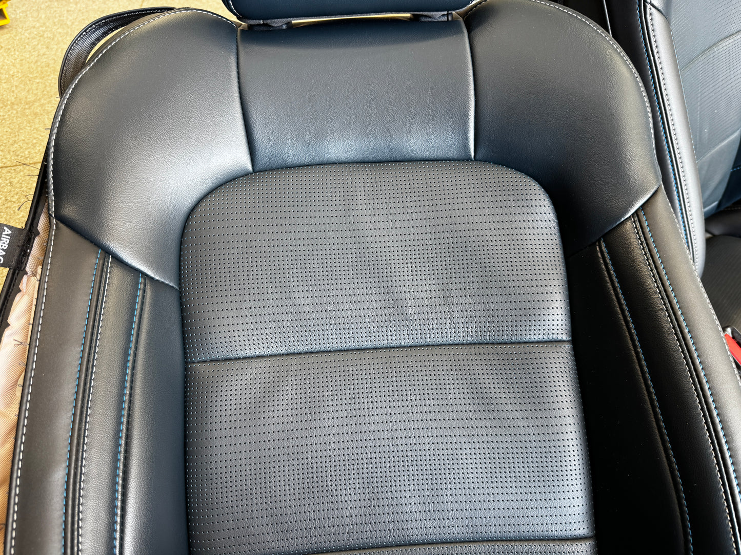 2024-2026 Ford Mustang California Special Seats Blue Leather Heated Cooled