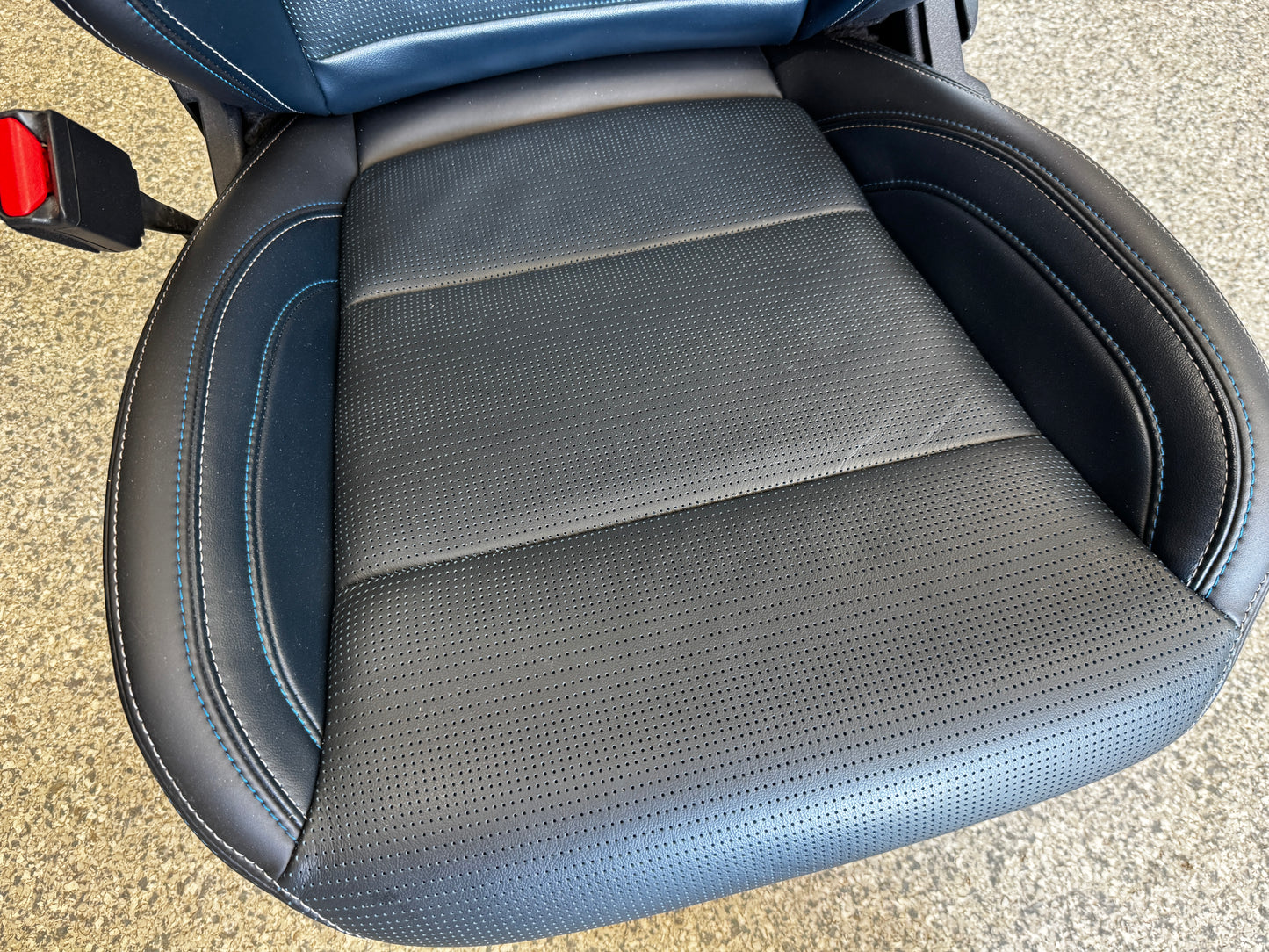 2024-2026 Ford Mustang California Special Seats Blue Leather Heated Cooled