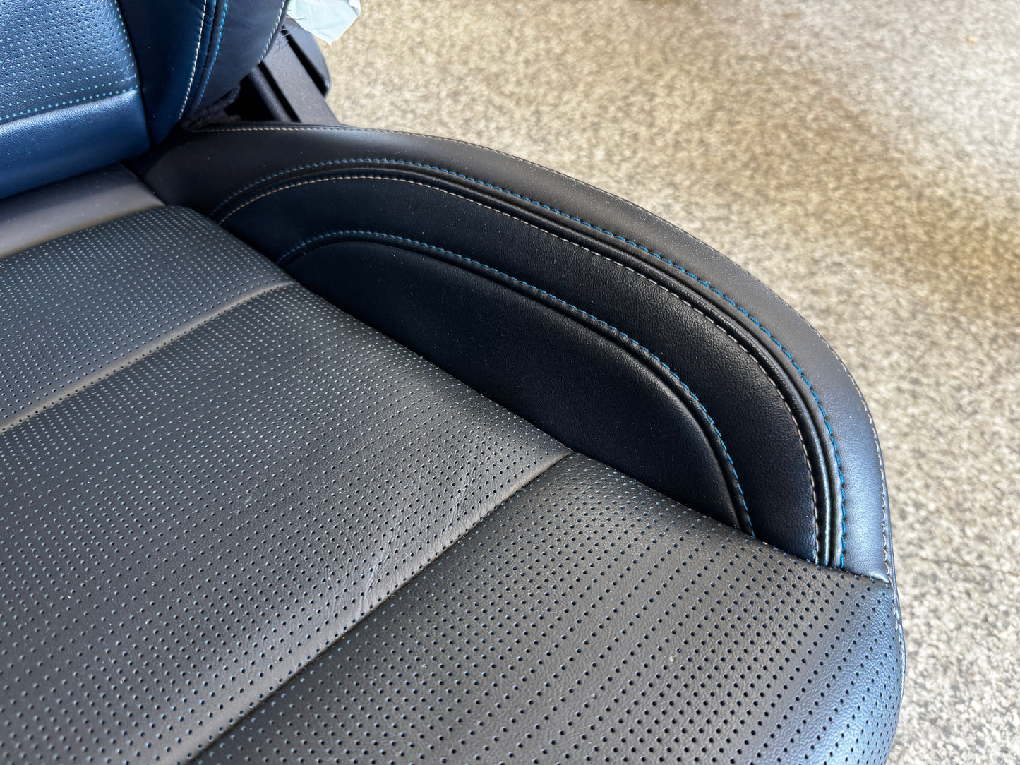 2024-2026 Ford Mustang California Special Seats Blue Leather Heated Cooled