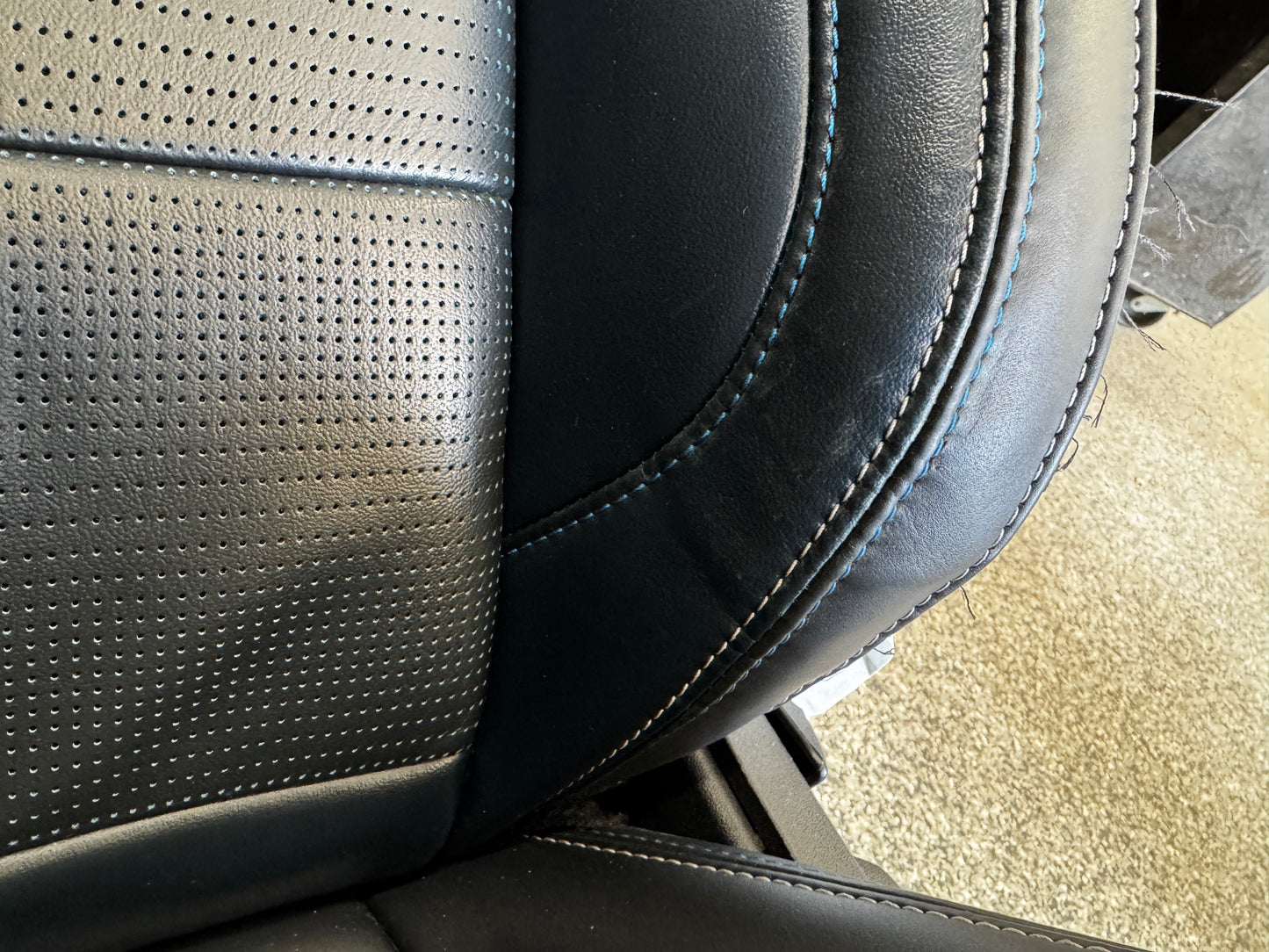 2024-2026 Ford Mustang California Special Seats Blue Leather Heated Cooled