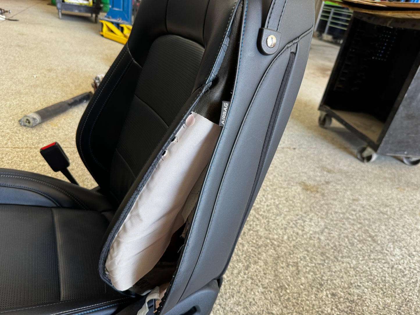 2024-2026 Ford Mustang California Special Seats Blue Leather Heated Cooled