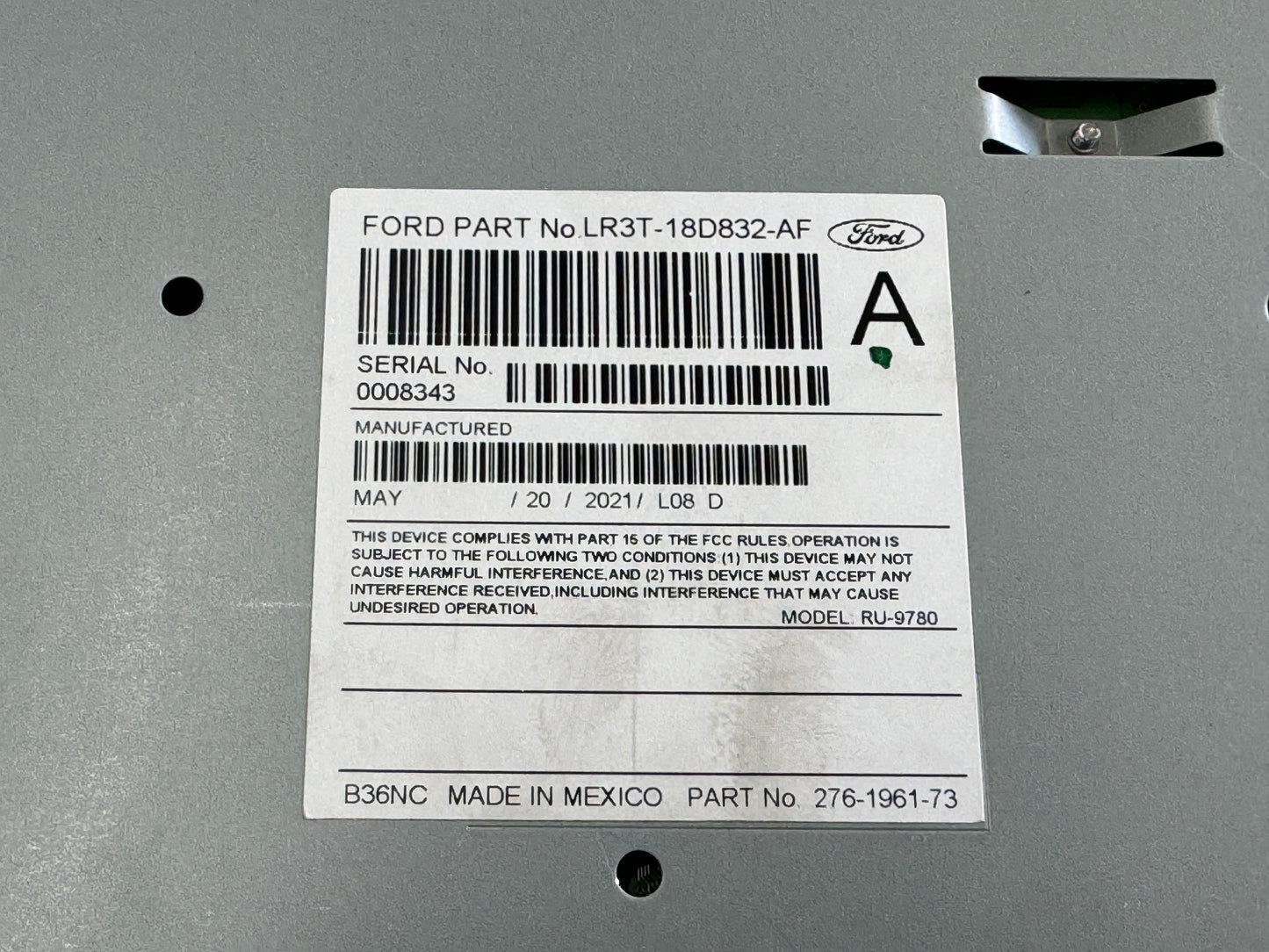 2018-2023 Ford Mustang Radio Head Unit NON Touch Screen 4" Display