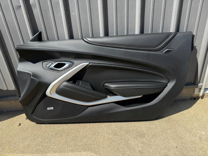 2016-2024 Chevrolet Camaro SS Coupe RH LH Pair Door Panels Black Leather