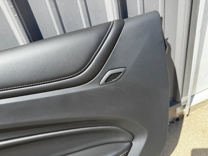 2016-2024 Chevrolet Camaro SS Coupe RH LH Pair Door Panels Black Leather