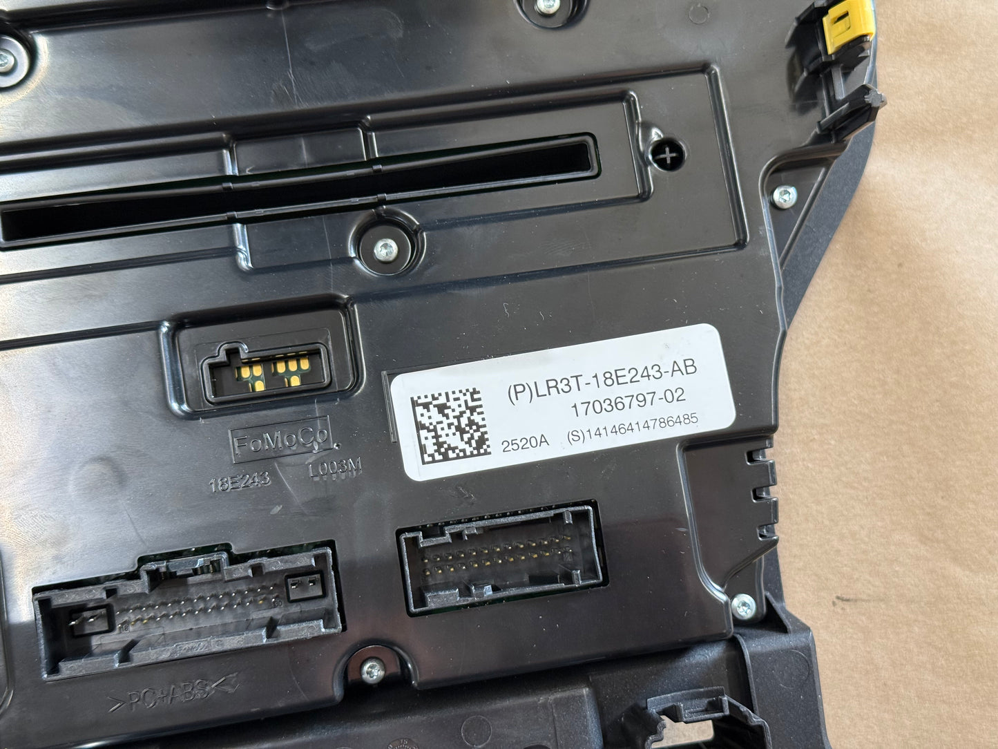 2018-2023 Ford Mustang GT Face Plate Radio Trim Piece