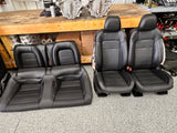 2015-2017 Ford Mustang GT Premium Leather Front Rear Seats Black Heated Cooled