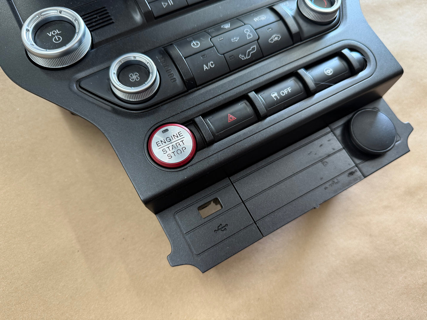 2018-2023 Ford Mustang GT Face Plate Radio Trim Piece