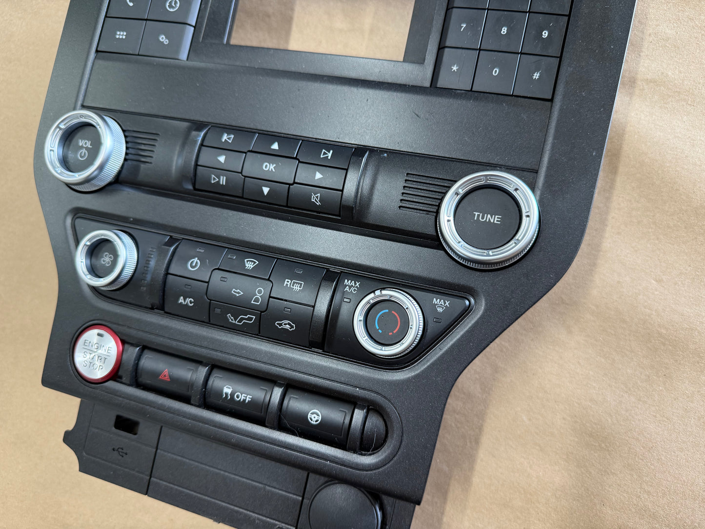 2018-2023 Ford Mustang GT Face Plate Radio Trim Piece