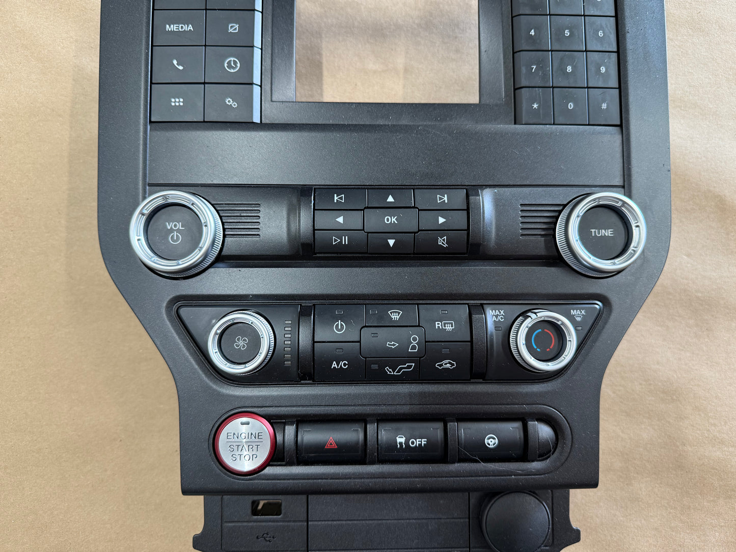 2018-2023 Ford Mustang GT Face Plate Radio Trim Piece