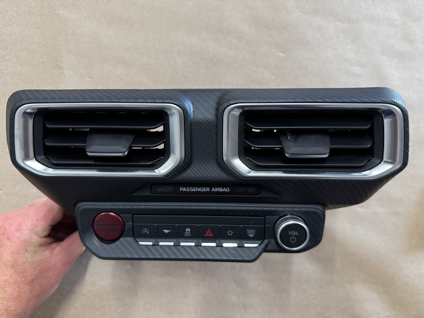 2024-2026 Ford Mustang S650 Center Dash Trim Air Vents Push Start Bezel Panel