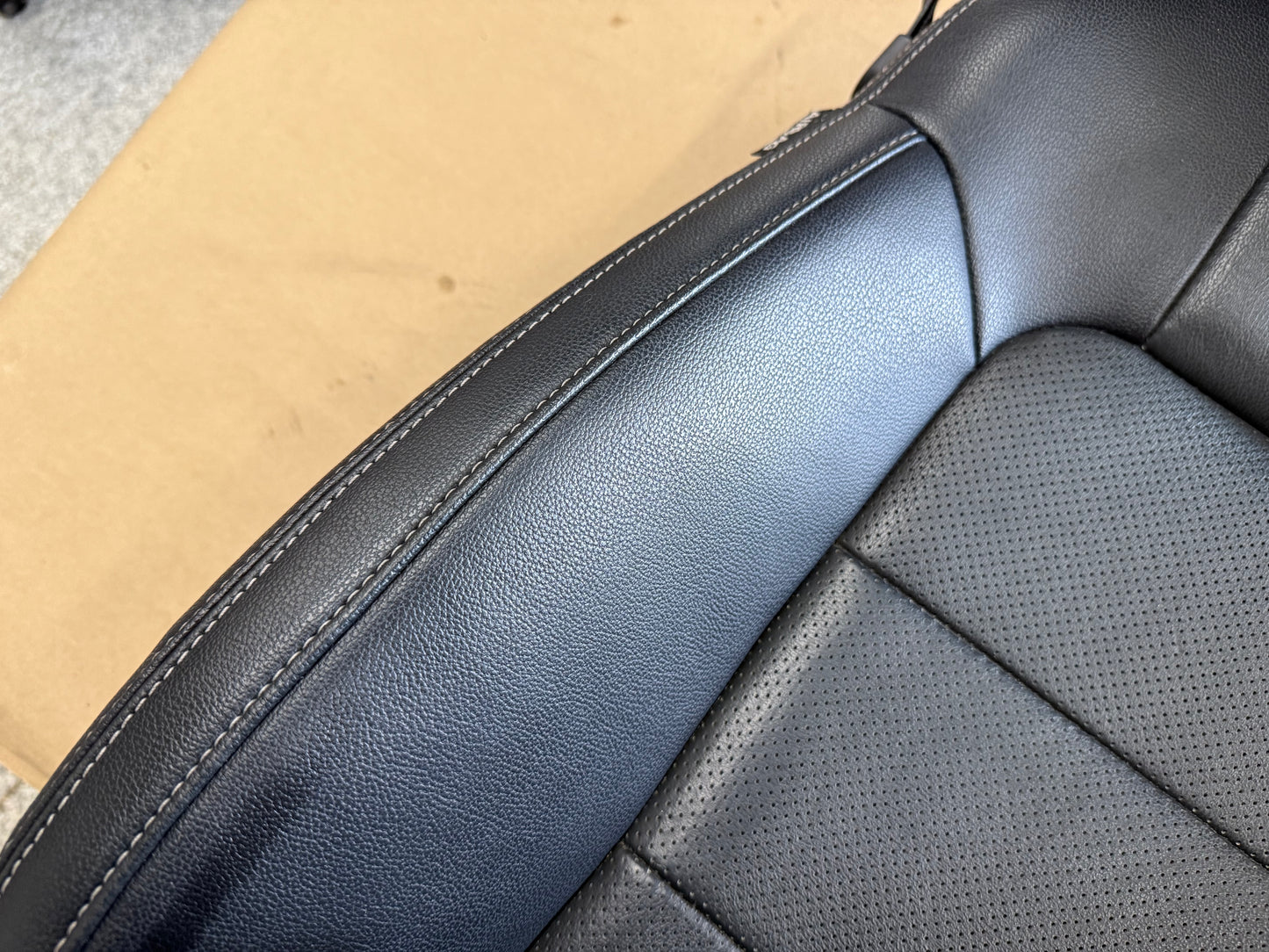 2015-2017 Ford Mustang GT RH Passenger Side Upper Seat Black Leather