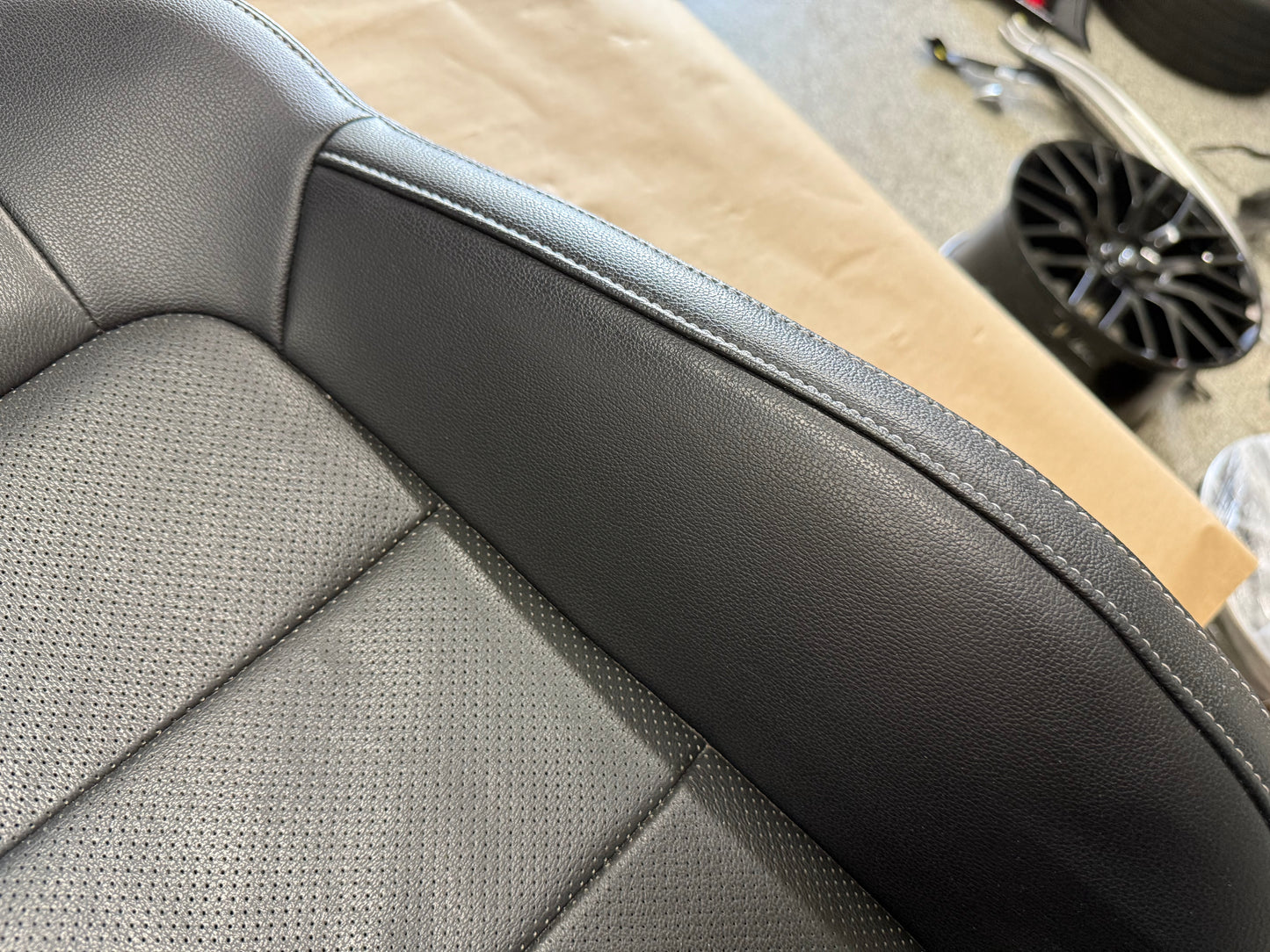 2015-2017 Ford Mustang GT RH Passenger Side Upper Seat Black Leather