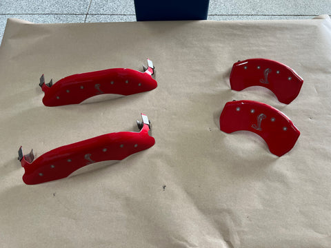 2015-2023 Ford Mustang Front & Rear Caliper Covers "Red"