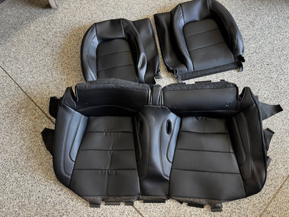 2018-2023 Ford Mustang GT Black Leather Coupe Rear Seat Covers- OEM