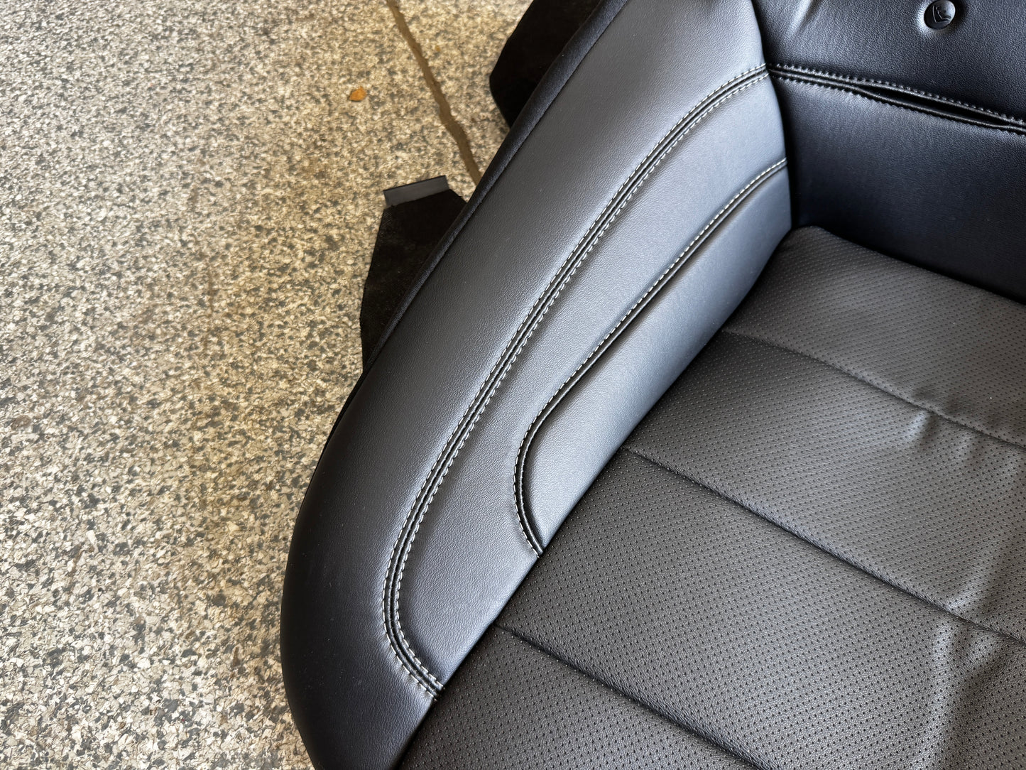 2018-2023 Ford Mustang GT Black Leather Coupe Rear Seat Covers- OEM