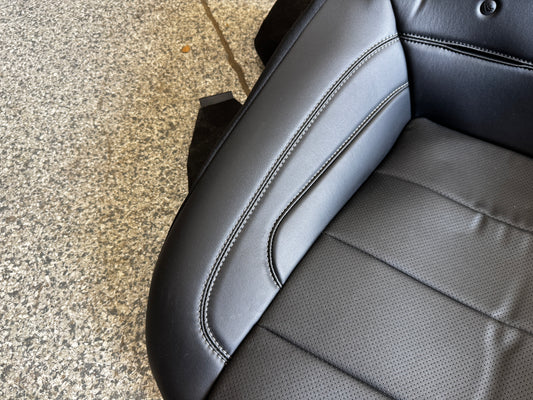 2018-2023 Ford Mustang GT Black Leather Coupe Rear Seat Covers- OEM