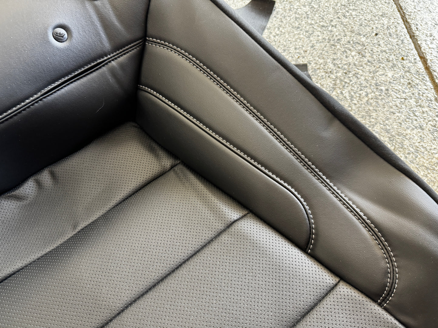 2018-2023 Ford Mustang GT Black Leather Coupe Rear Seat Covers- OEM