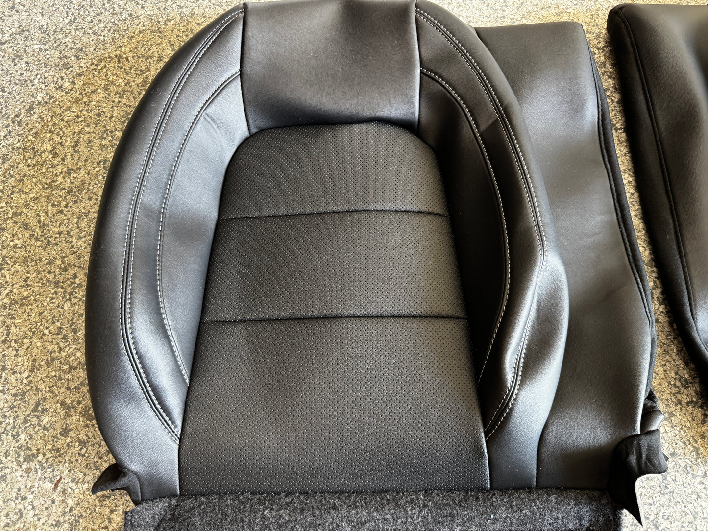 2018-2023 Ford Mustang GT Black Leather Coupe Rear Seat Covers- OEM
