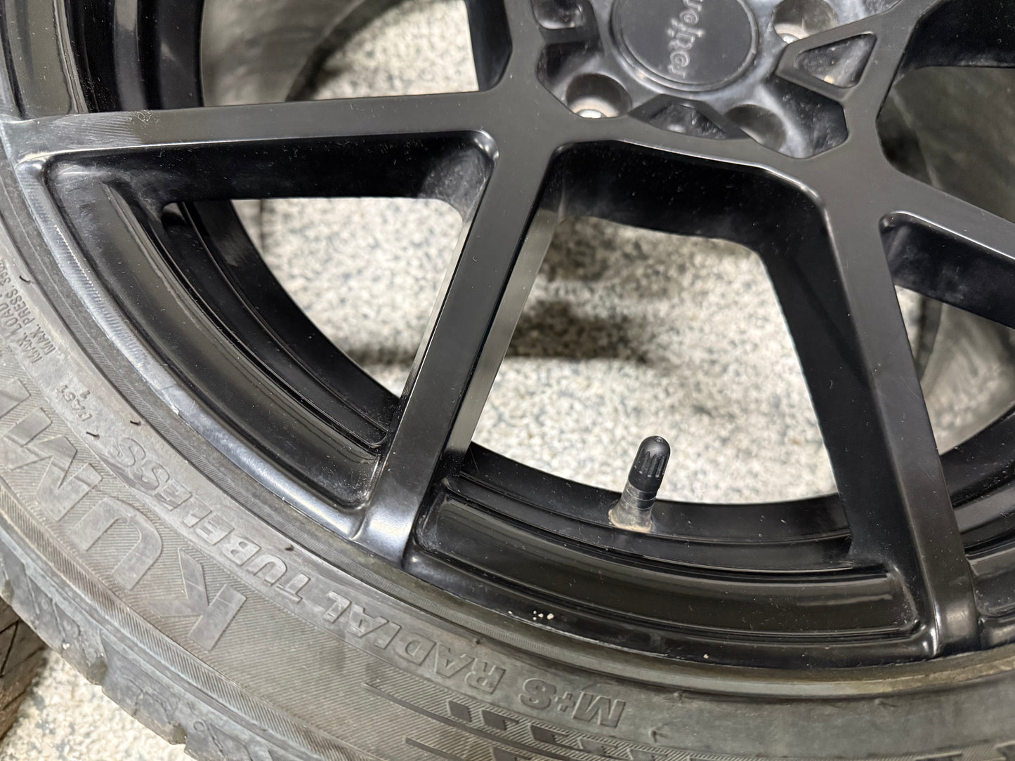 2015-2023 Ford Mustang Rotiform Black Wheels Tires Set of 3 19x10"