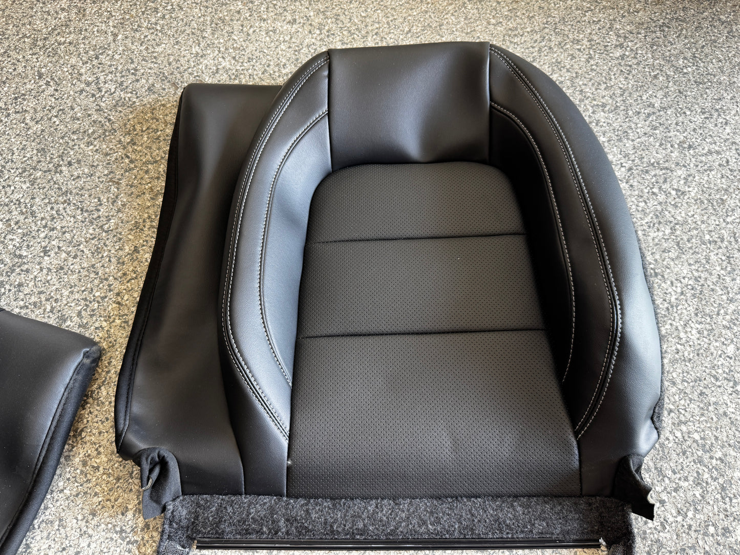 2018-2023 Ford Mustang GT Black Leather Coupe Rear Seat Covers- OEM