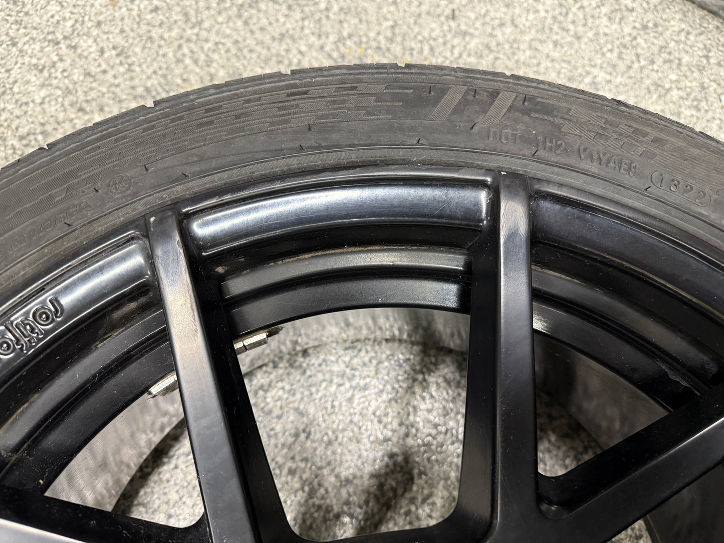 2015-2023 Ford Mustang Rotiform Black Wheels Tires Set of 3 19x10"