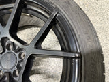 2015-2023 Ford Mustang Rotiform Black Wheels Tires Set of 3 19x10"