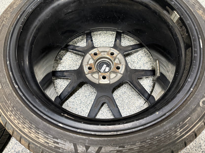 2015-2023 Ford Mustang Rotiform Black Wheels Tires Set of 3 19x10"