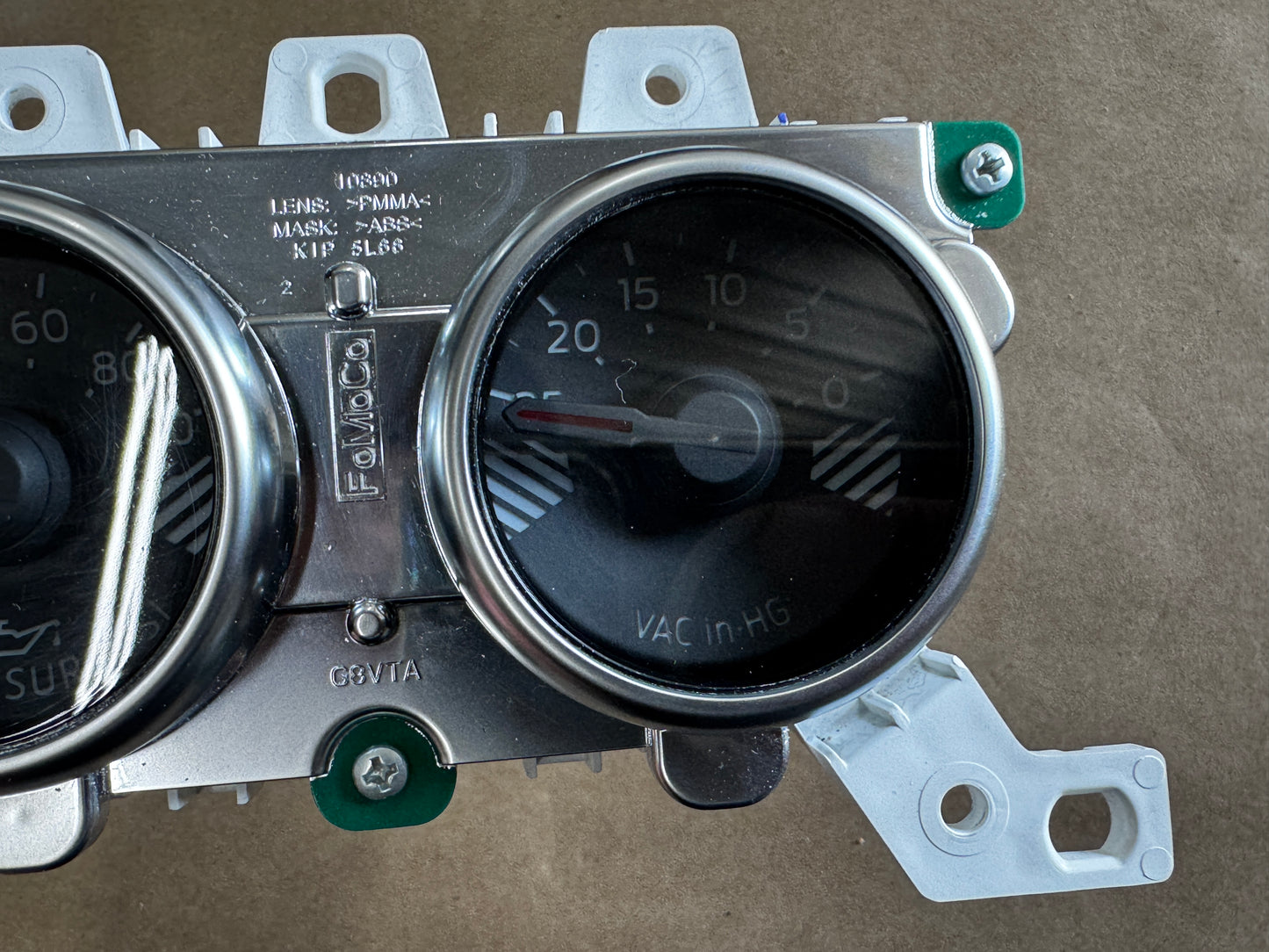 2018-2023 Ford Mustang GT 5.0 PP1 Aluminum Dash Trim Gauges Oil Pressure Vacuum