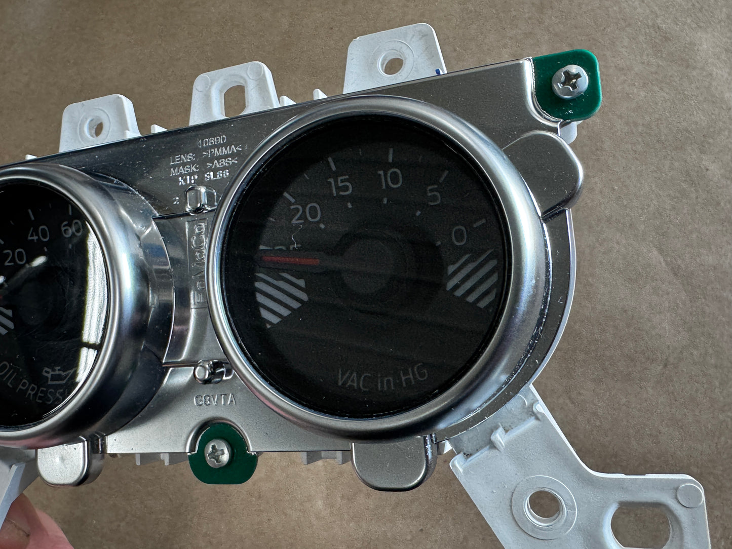 2018-2023 Ford Mustang GT 5.0 PP1 Aluminum Dash Trim Gauges Oil Pressure Vacuum