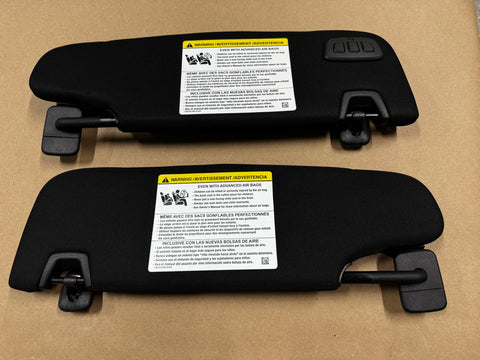 2024-2025 Ford Mustang Coupe Sun Visors Pair Home Link Buttons - OEM