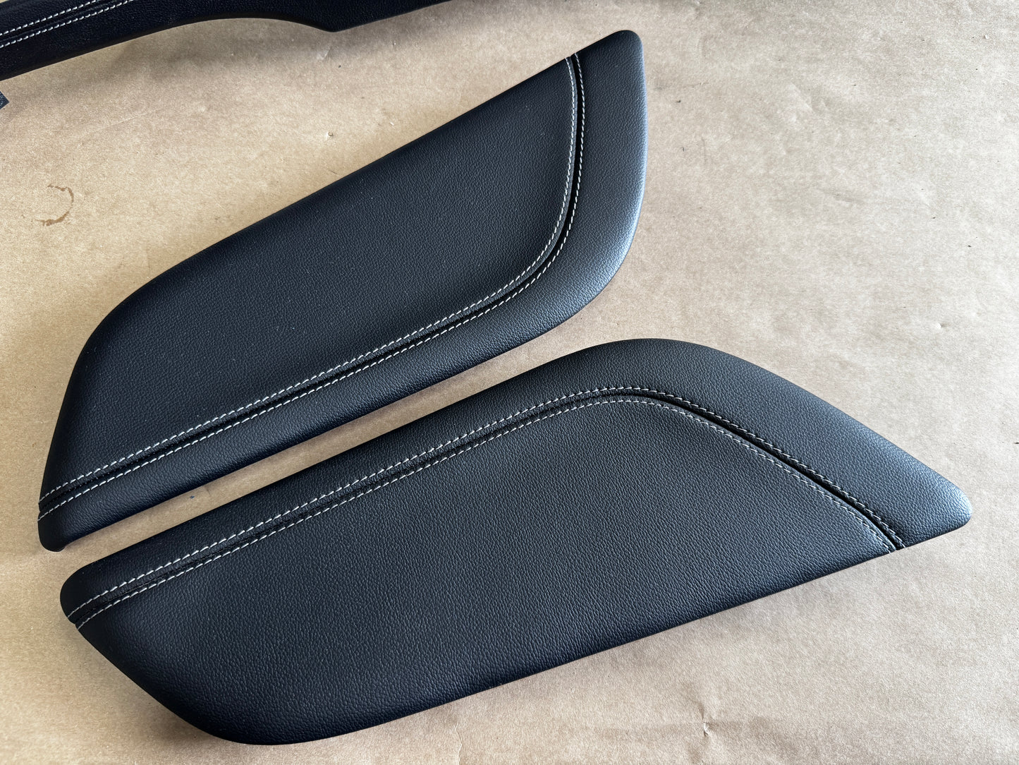 2018-2023 Mustang GT Center Console Top Interior Trim Pieces Leather Grey Stitch