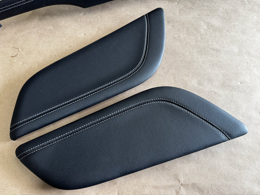 2018-2023 Mustang GT Center Console Top Interior Trim Pieces Leather Grey Stitch
