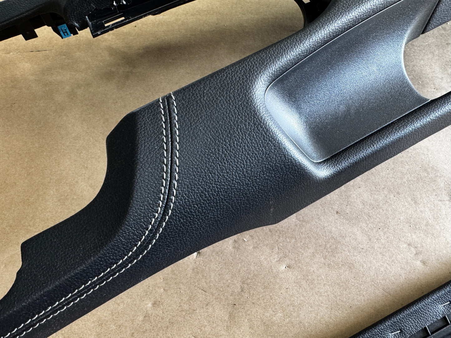 2018-2023 Mustang GT Center Console Top Interior Trim Pieces Leather Grey Stitch