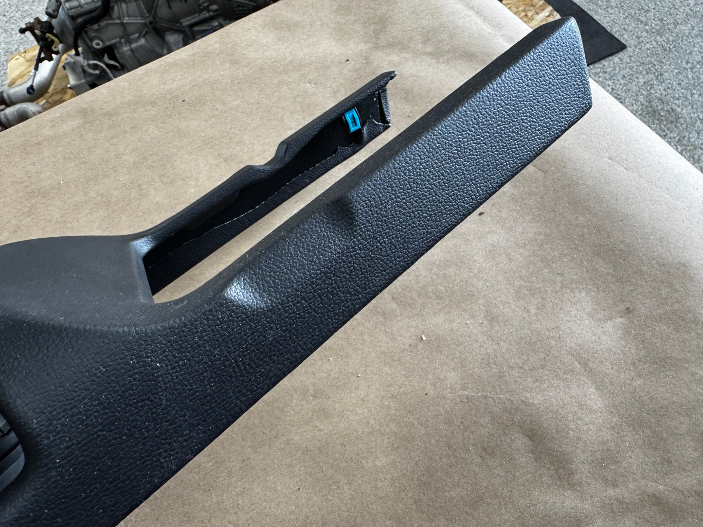 2018-2023 Mustang GT Center Console Top Interior Trim Pieces Leather Grey Stitch