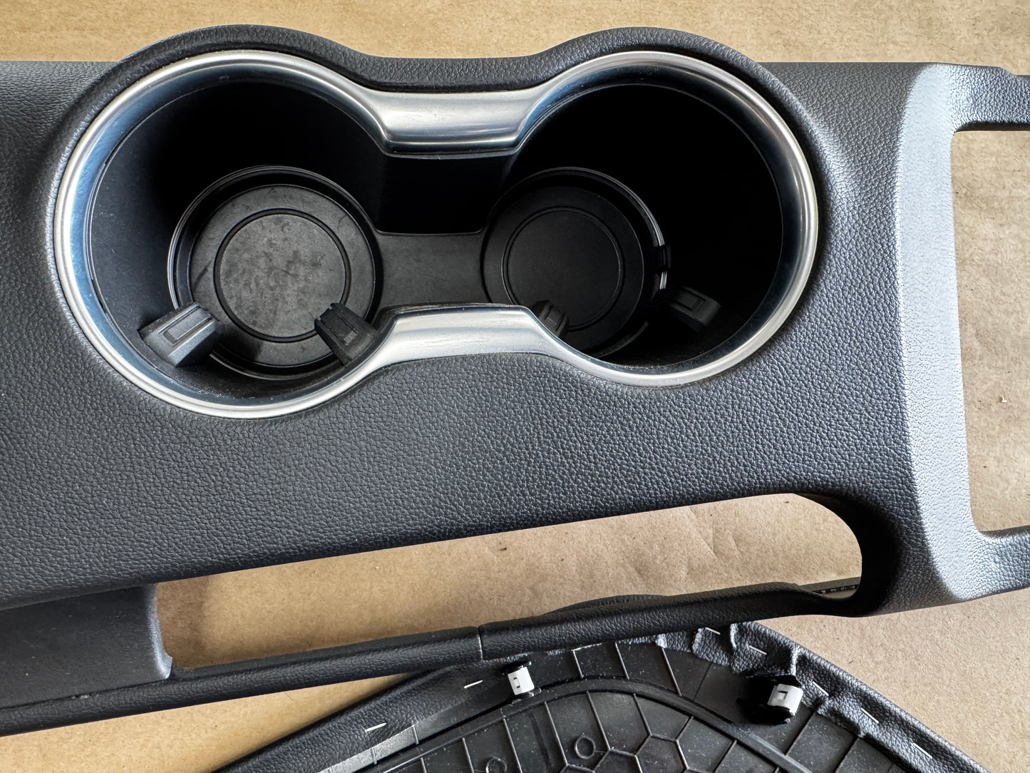 2018-2023 Mustang GT Center Console Top Interior Trim Pieces Leather Grey Stitch
